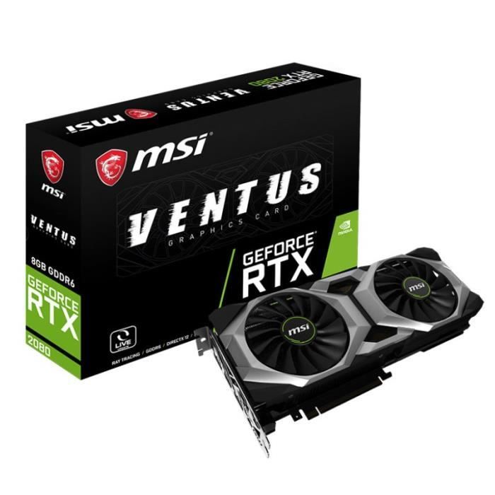 MSI Cartes graphiques Nvidia RTX 2080 VENTUS OC 8 Go