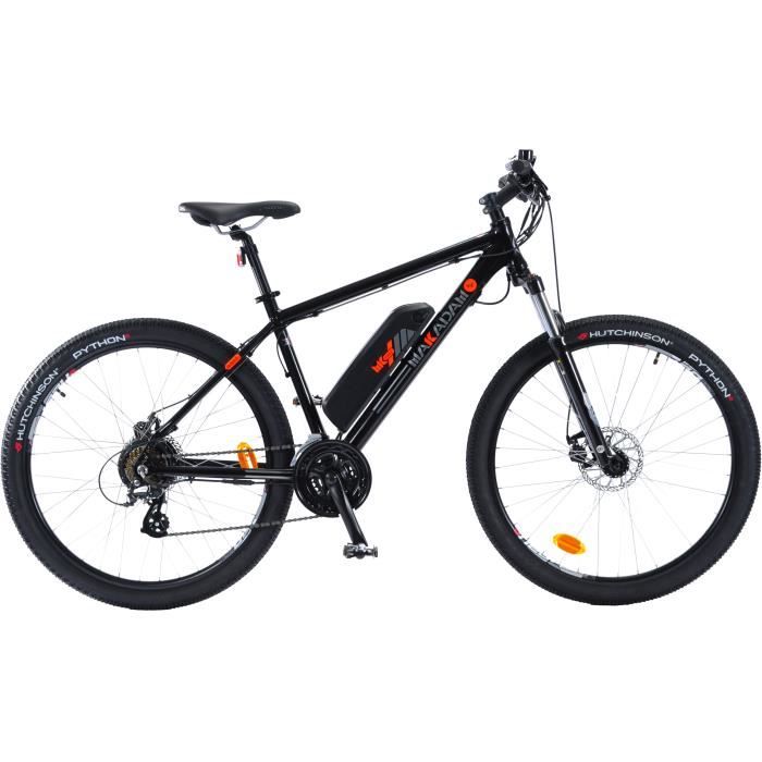 MAKADAM VAE E-VORTEX 27,5'' -55km-21 vitesses SHIMANO-Freins à disques-Cadre Alu-Homme-Noir/Rouge