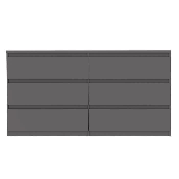 FINLANDEK Commode de chambre NATTI style contemporain gris mat - L 154 cm