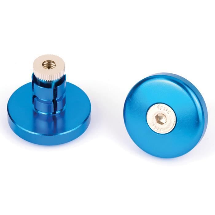 Embouts Guidon Plats Ø13 Bleu En Alu