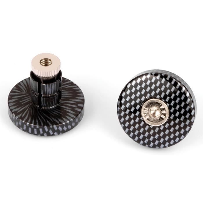 Embouts Guidon Plats Ø13 Carbon En Alu