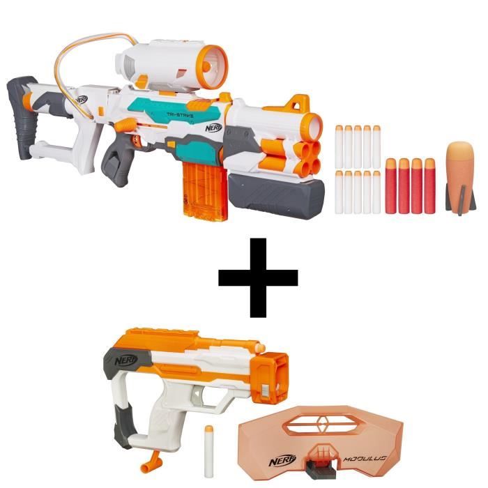 NERF MODULUS - Tristrike + Kit Tout Terrain