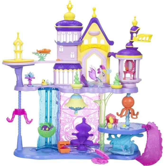 MY LITTLE PONY Movie Chateau Canteriot et Aquastria 73cm QUEEN NOVO et SPIKE