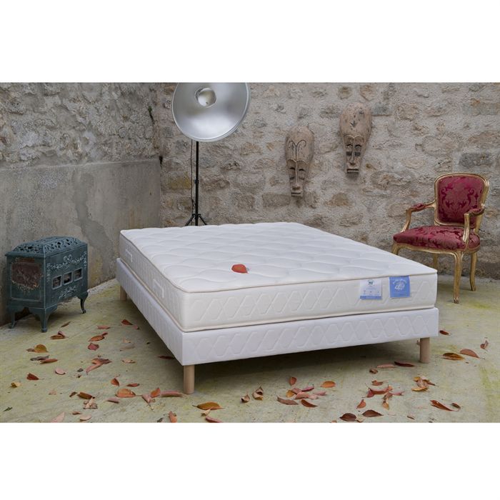 BENOIST Matelas 90x190 cm - Mousse et latex - Ferme - 35 kg/m3 et 75 kg/m3 - 1 personne