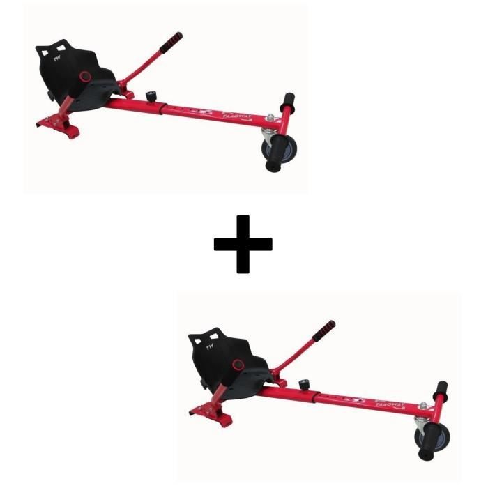Pack TAAGWAY de 2 Kit Kart Universel Pour Gyropode Rouge - Hoverkart