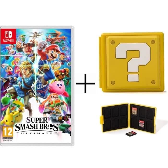 Super Smash Bros Ultimate + Boîtier pour jeux Switch - Question Block Jaune