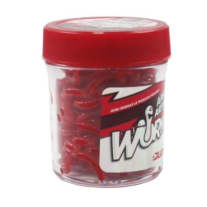 DUDULE Asticots Rouges Artificiels Wormzzz