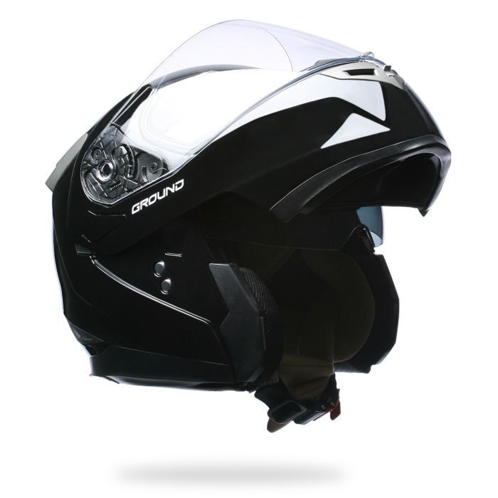 Stormer Casque Modulable GROUND Noir Brillant
