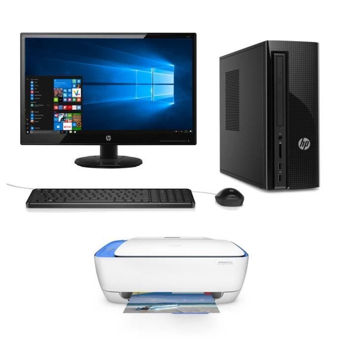 HP PC BUREAU - 260p101nf - 4 Go de RAM - Windows 10- Intel Core i3-6100T - Intel HD- Disque dur 1 To + Ecran 22\