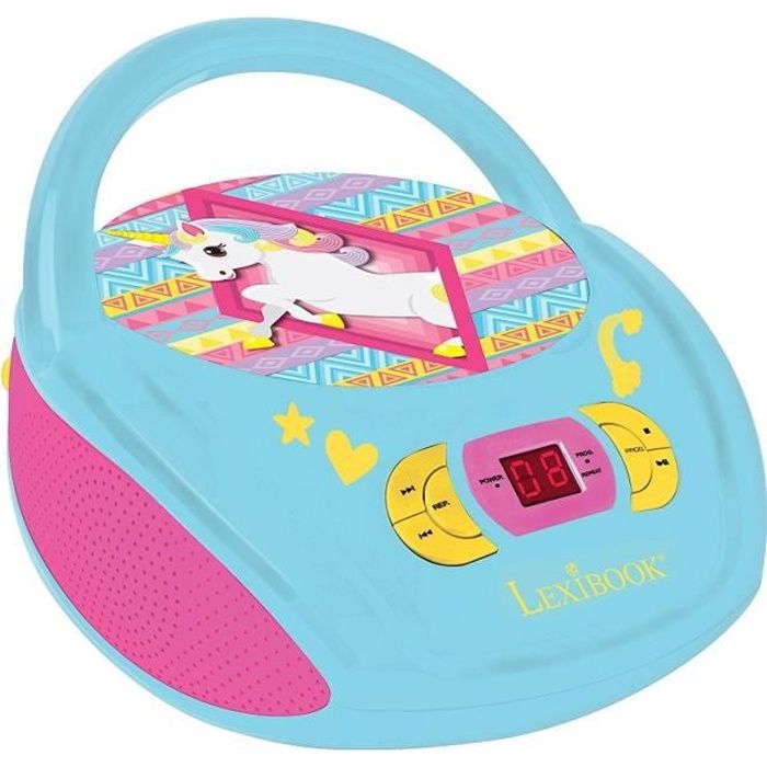LEXIBOOK - Licorne - Radio Lecteur CD Enfant Licorne