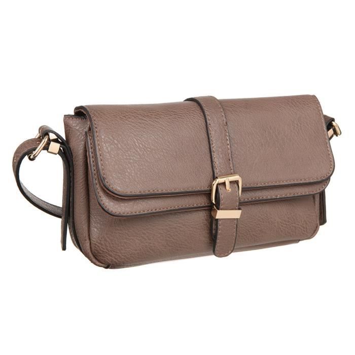 KINSTON - Sac Porte Epaule TERRA Taupe