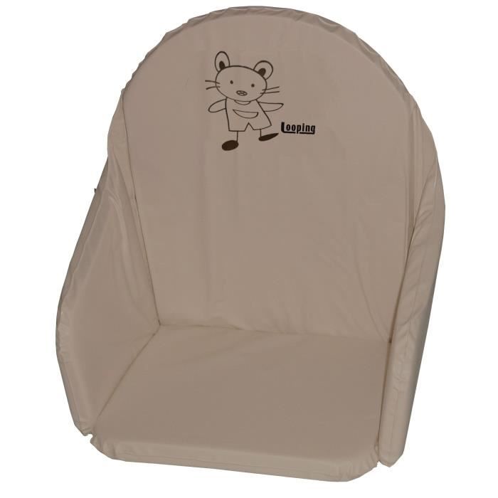 Looping Coussin Chaise Haute Taupe