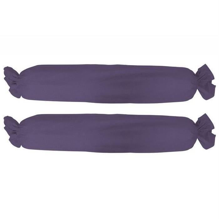 TODAY Lot de 2 taies de traversin 45x185 cm deep purple
