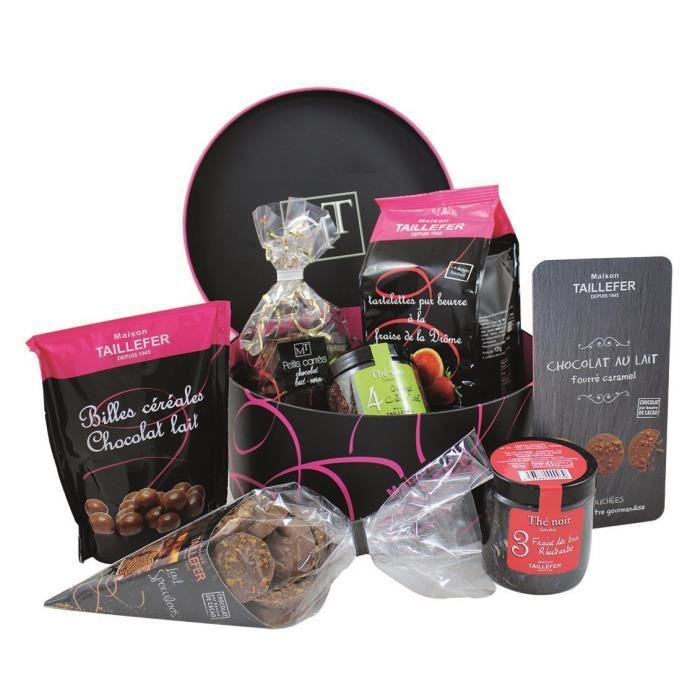 MAISON TAILLEFER L'Authentique Coffret Thés Chocolats Céréales - Boîte ronde