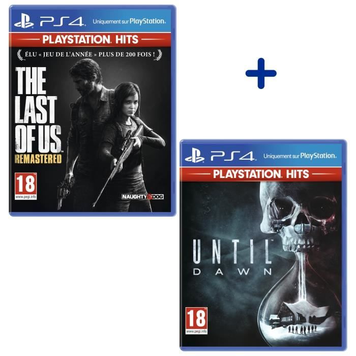 Pack 2 Jeux PS4 PlayStation Hits : The Last of Us + Until Dawn