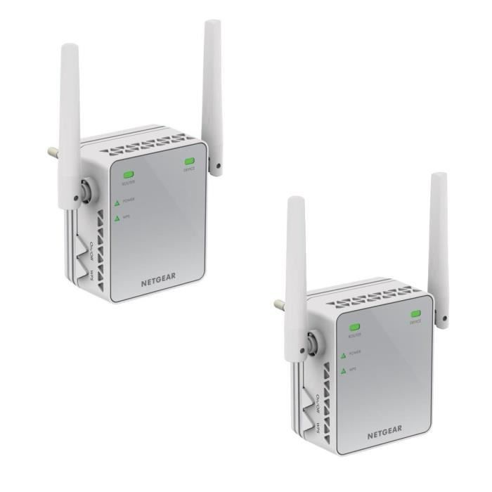 NETGEAR Lot de 2 répéteurs WiFi 300 Mbps