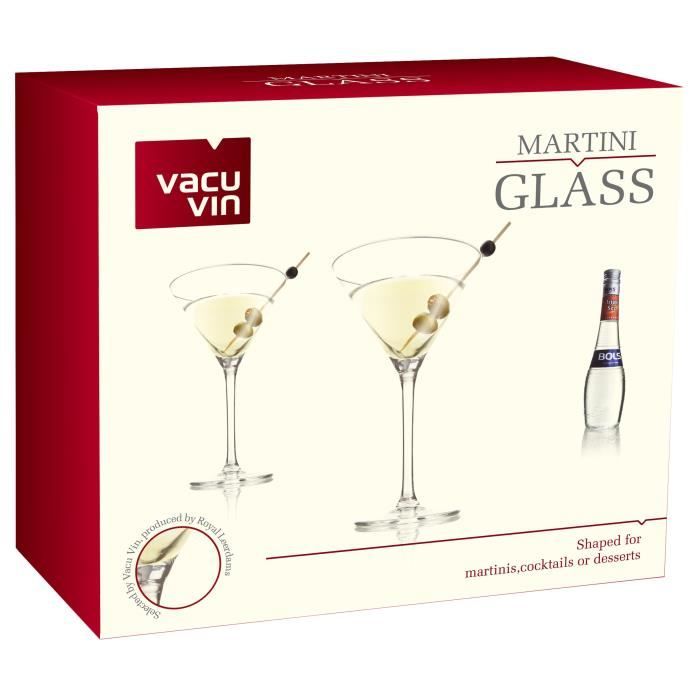 Lot de 2 Verres Cocktail 26 cl Vacu Vin \