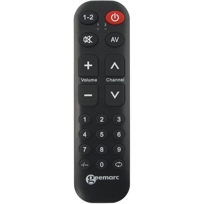Télécommande universelle simplifiée GEEMARC TV10 - 19 touches programmables