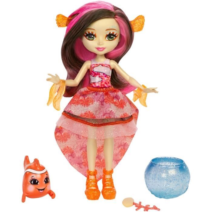 Enchantimals - Mini-poupee cheveux magiques et Poisson clown