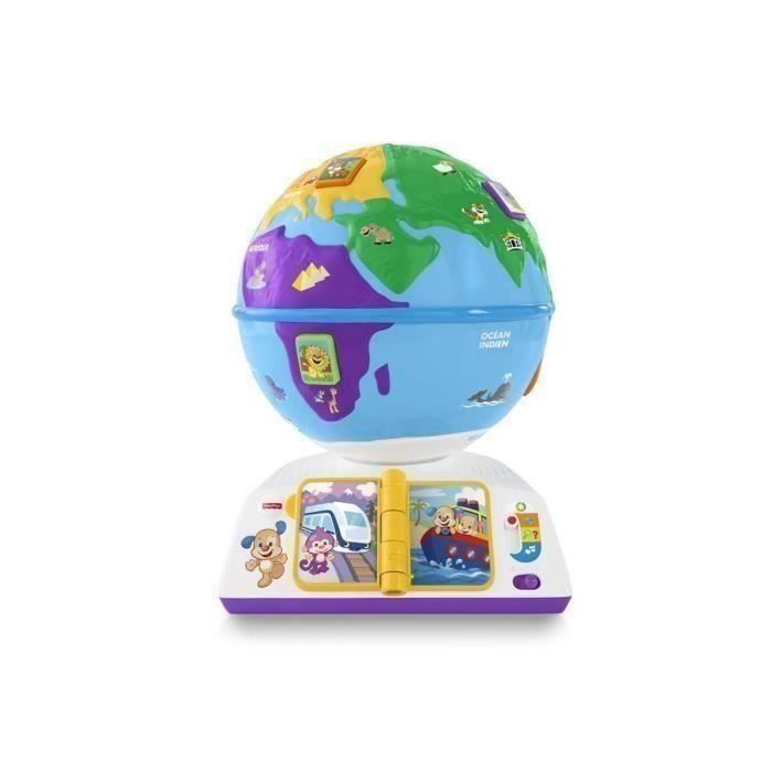 FISHER-PRICE - Le Globe Terrestre de Puppy - Jeu d'éveil interactif sons et lumières
