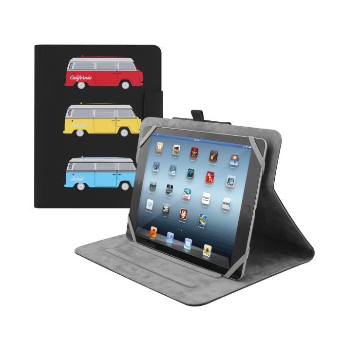 TNB Etui Folio universel tablette 10 pouces - utab360van - étui rotatif 360° - simili cuir - design surf