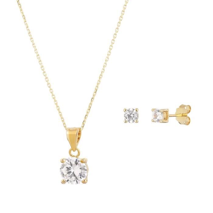 ID BIJOUX Parure Brillant merveilleux Vermeil 925° Femme