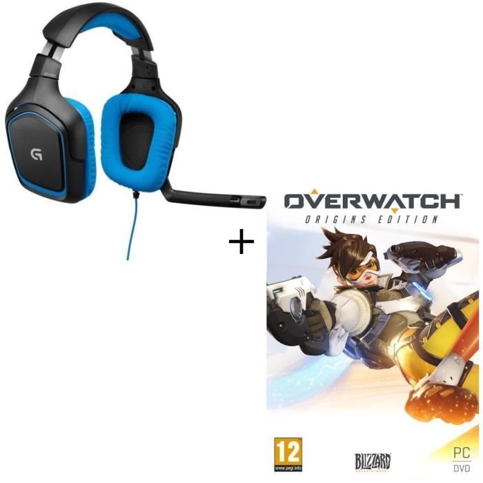 Casque Gaming G430 + Overwatch Edition Origins Jeu PC