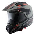 ASTONE Casque Crosstourer Adventure Gris Noir et Rouge