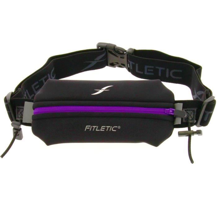 FITLETIC Ceinture Fitletic une poche néoprène + porte dossard - noir / violet