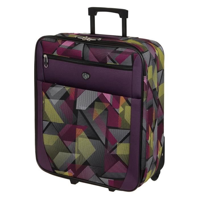 KINSTON Valise Cabine Low Cost Souple 2 Roues 50cm Violet