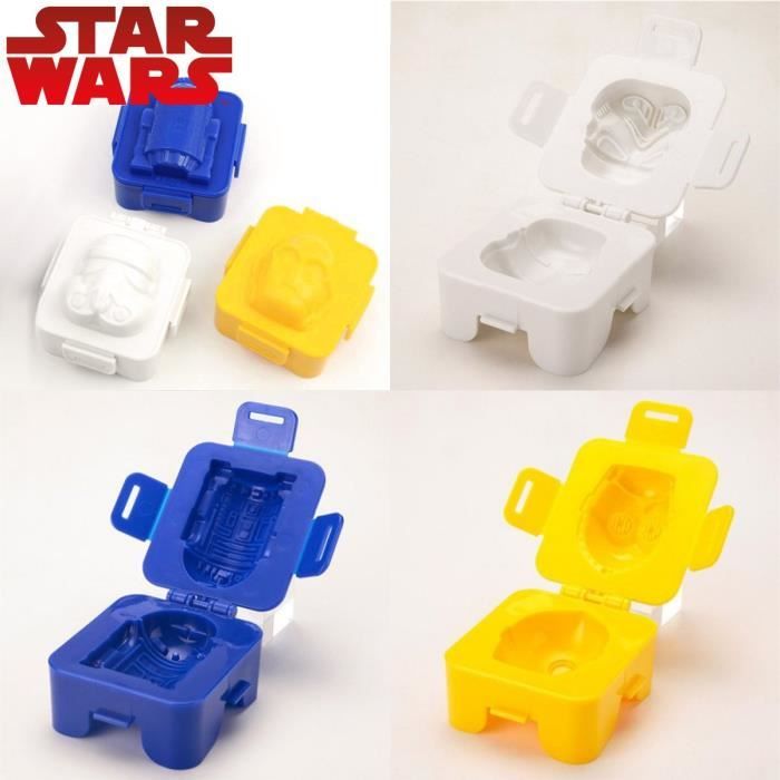 Pack 3 moules à Œufs Star Wars: C-3PO + Stormtrooper + R2-D2