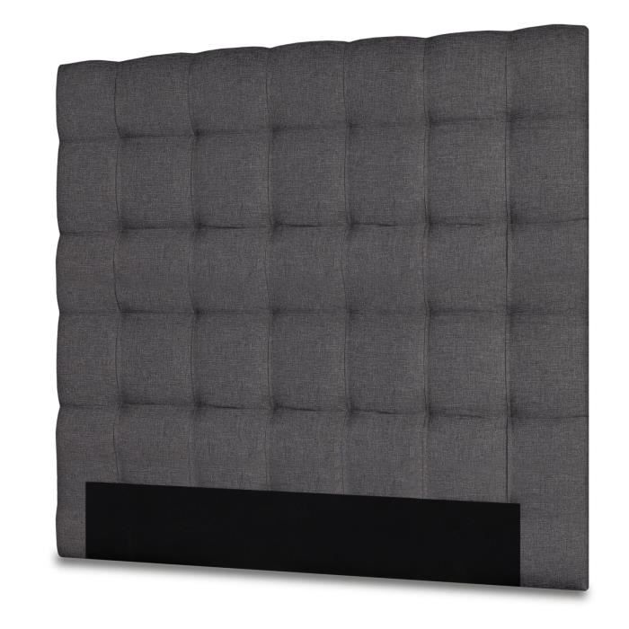FINLANDEK Tête de lit MUSTA style contemporain en pin massif gris foncé - L 140 cm