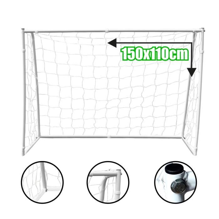 BUMBER Cage de football Deluxe M - 150 x 110 x 60 cm - Blanc
