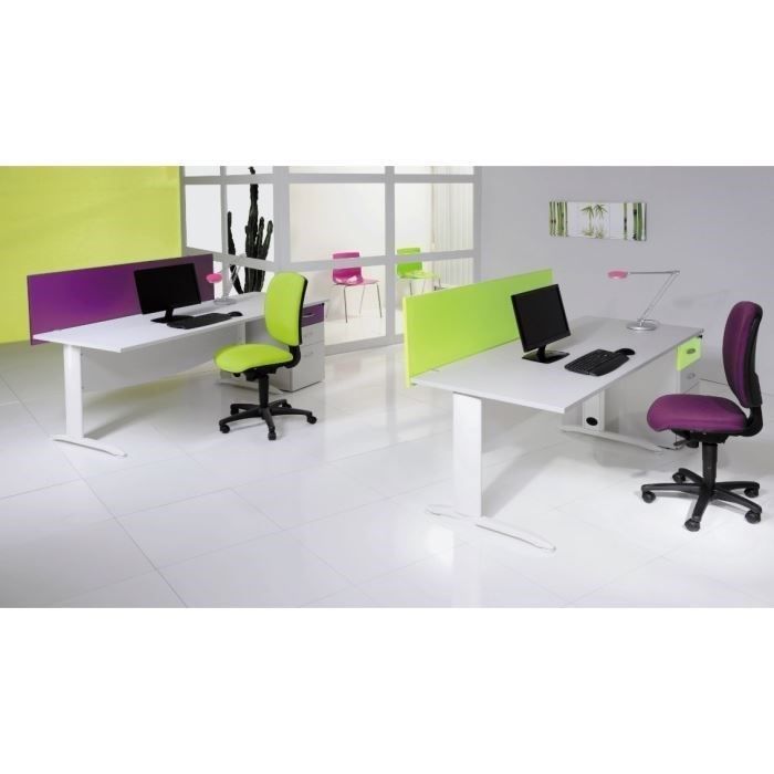 Bureau Idra rectangulaire L 120cm Wengé/Blanc