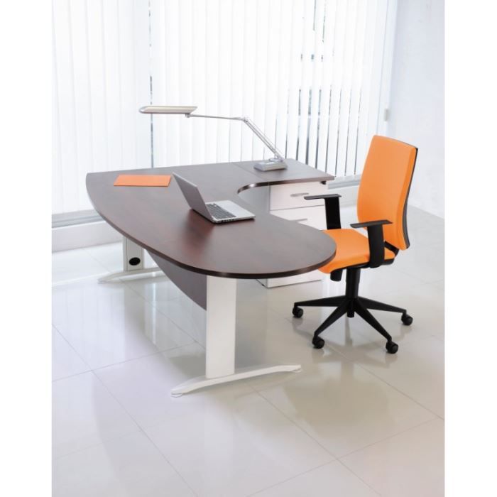 Bureau Idra Manager rtr 90° gauche Wengé/Blanc