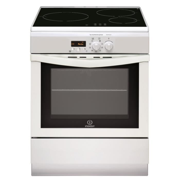 INDESIT I63IIP6M(W)/FR - Cuisinière table Induction-3 zones-Four électrique-Pyrolyse-59L-A-L60xH85cm-Blanc