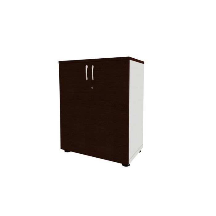 Armoire mi haute 2 portes Wengé