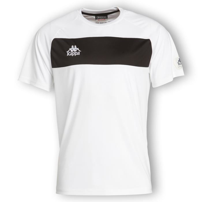 KAPPA T-shirt Crucoli - Homme - Blanc et Noir