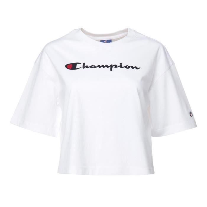 CHAMPION T-shirt manches courtes - Femme - Blanc