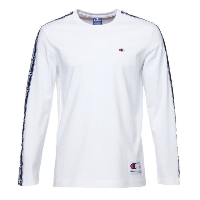 CHAMPION T-shirt manches longues - Homme - Blanc