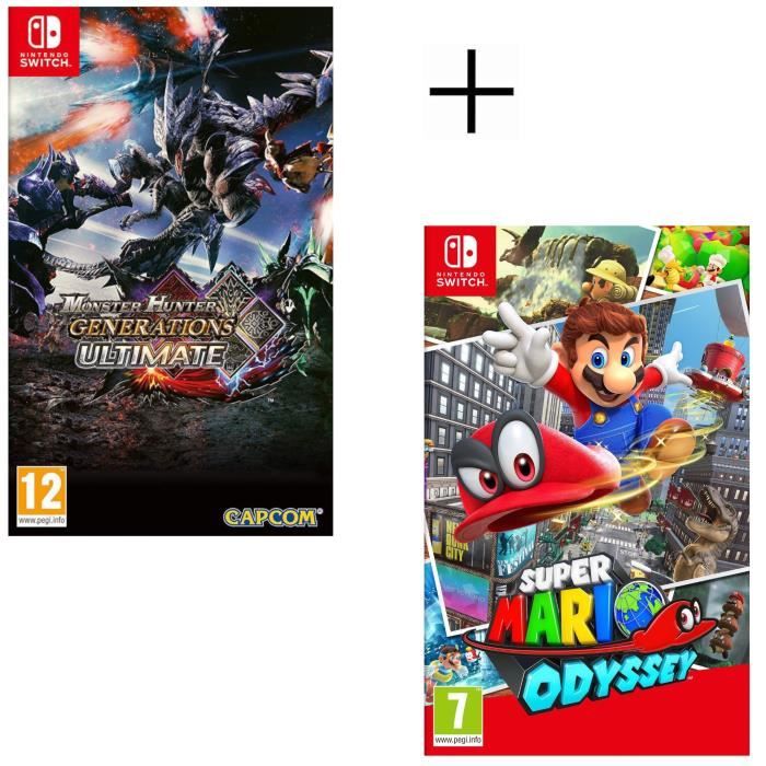 Monster Hunter Generations Ultimate + Super Mario Odyssey Jeu Switch