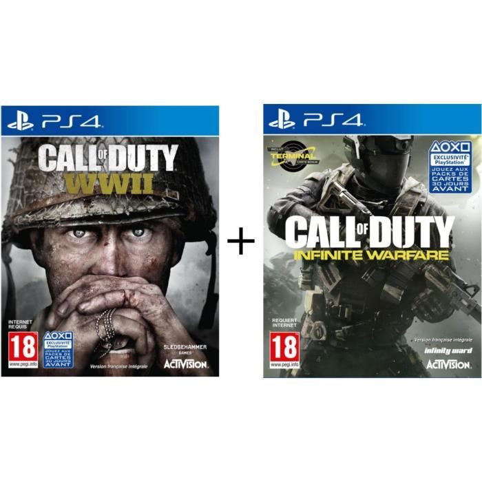 Pack de 2 Jeux PS4 : Call of duty World War II + Call of Duty: Infinite Warfare