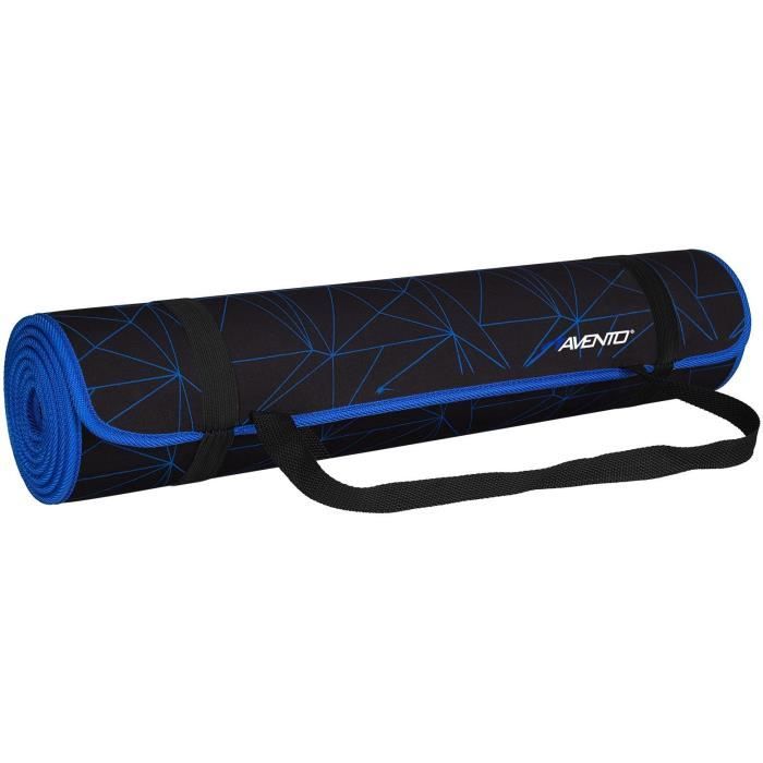 AVENTO Tapis de sol fitness 6 mm - Noir