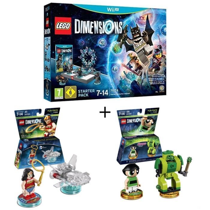 Pack LEGO: Starter Pack Wii U Lego Dimensions + 2 Figurines LEGO Dimensions: Wonder Woman + Powerpuff Girls