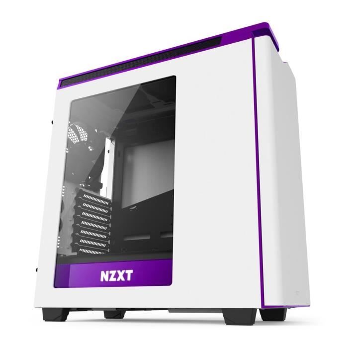 NZXT Boîtier PC H440 Moyen tour - Blanc et violet