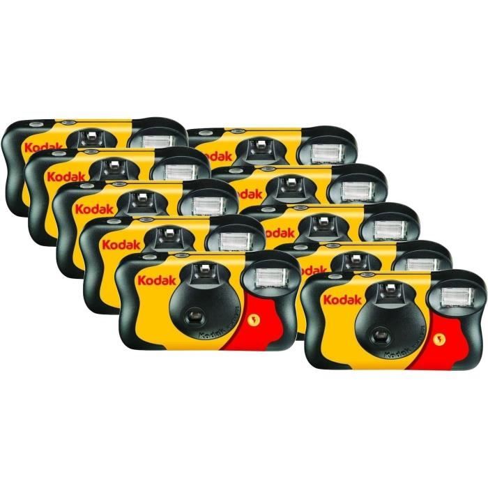 Pack Evénement : 10 KODAK 43920949 Appareil photo jetable FUN SAVER 27+12