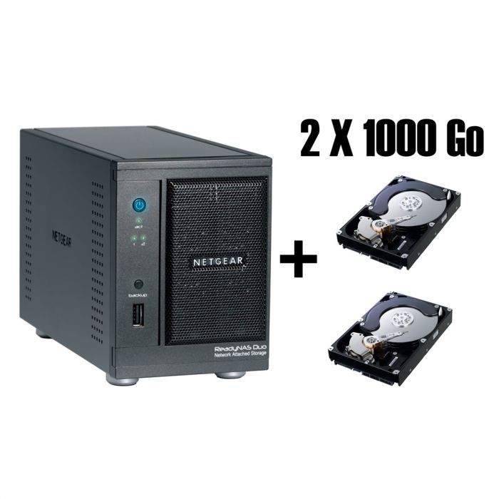Netgear Ready NAS Duo RND2000 + 2 x HDD SATA 1000