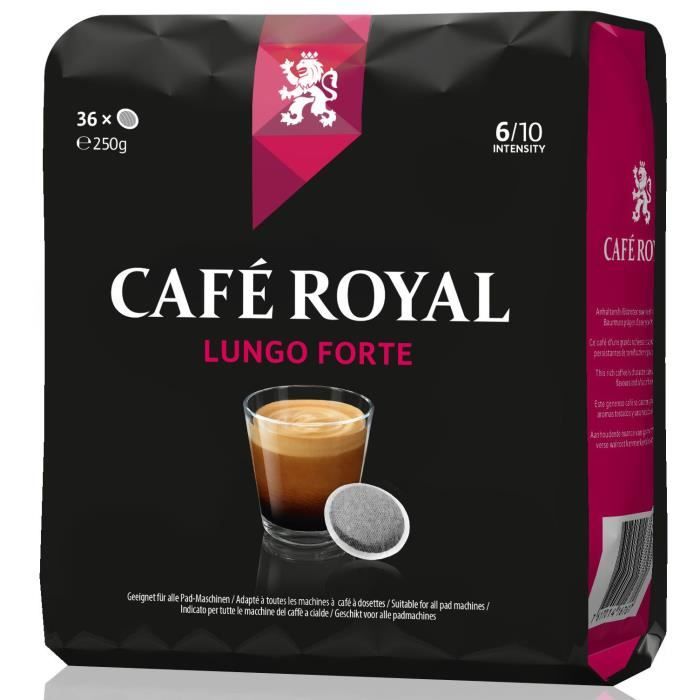 36 dosettes Café Royal Lungo Forte compatibles Système Senséo ®