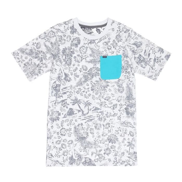 HURLEY Tee-shirt Reverse Printed manche courte - Garçon - Gris