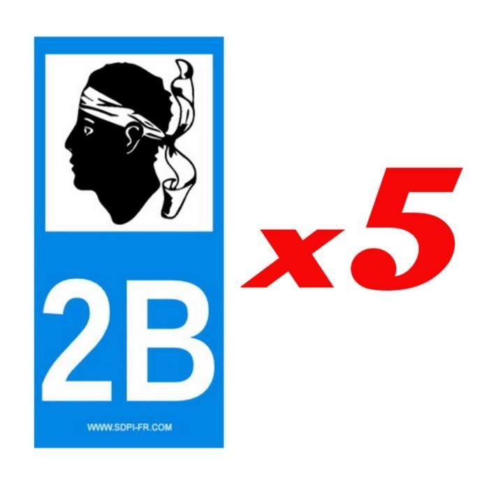 2 autocollants département 2A x5